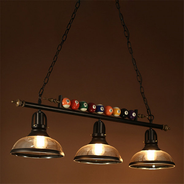 Williston Kasha 3 Light Pool Table Lights Bell Pendant with